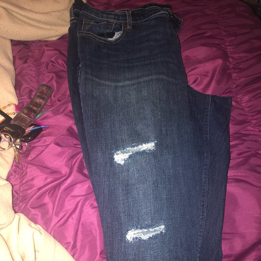 Dark Distressed Denim Old Navy Jeans